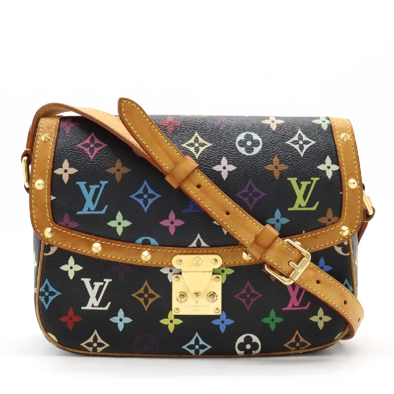 Designer bags with top handlesLouis Vuitton Monogram Multicolor Soloney Shoulder Bag Noir Black M92639