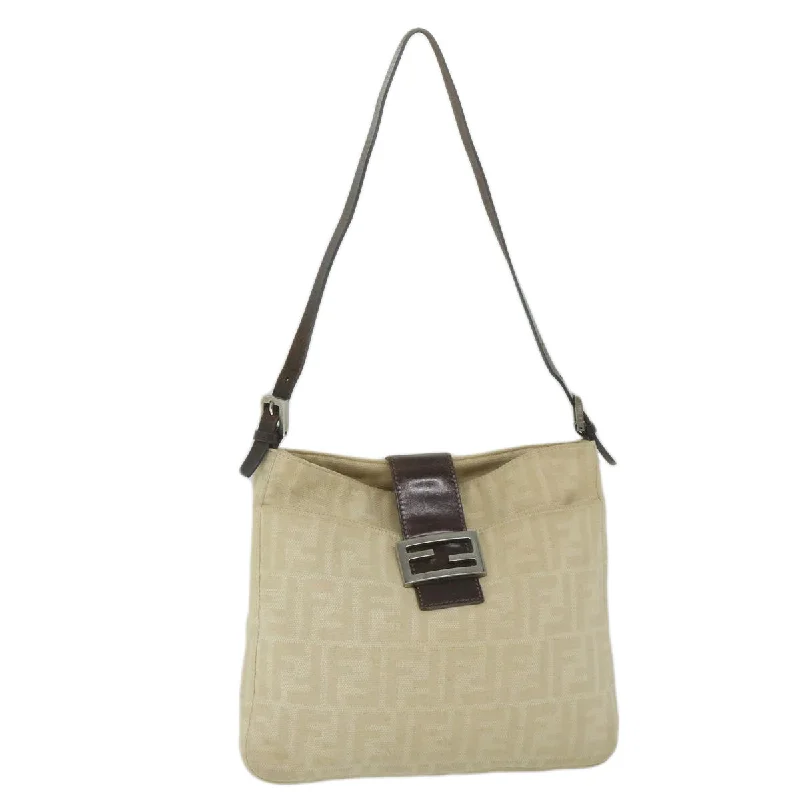 Large capacity travel bagsFENDI Zucca Canvas Mamma Baguette Shoulder Bag Beige 2348 26727 008  bs10534