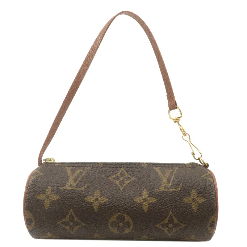 Durable leather bags for daily useLouis Vuitton Monogram Mini Pouch for Papillon Bag Brown