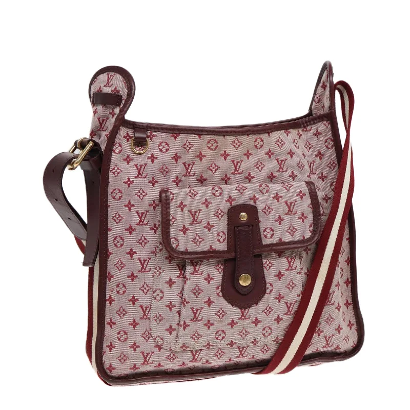 Luxury bags with exotic skinsLOUIS VUITTON Monogram Mini Besace Mary Kate Bag Red M92321 LV Auth bs17037