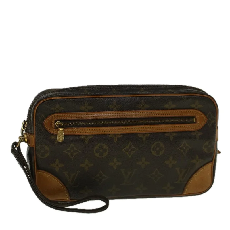 Designer bags with gold hardwareLOUIS VUITTON Monogram Marly Dragonne GM Clutch Bag M51825 LV Auth 58500