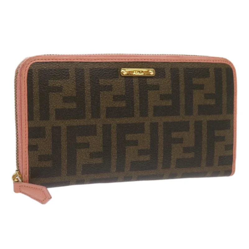 Affordable luxury bags FENDI Zucca Canvas Long Wallet Black Brown  yk11164