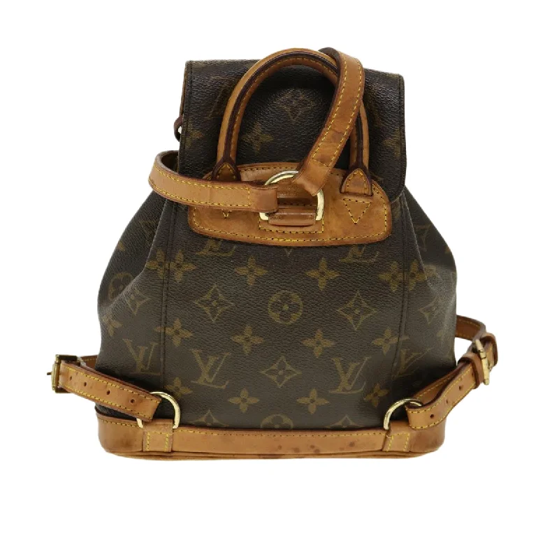 Durable leather bags for daily useLOUIS VUITTON Monogram Montsouris PM Backpack M51137 LV Auth yk4724