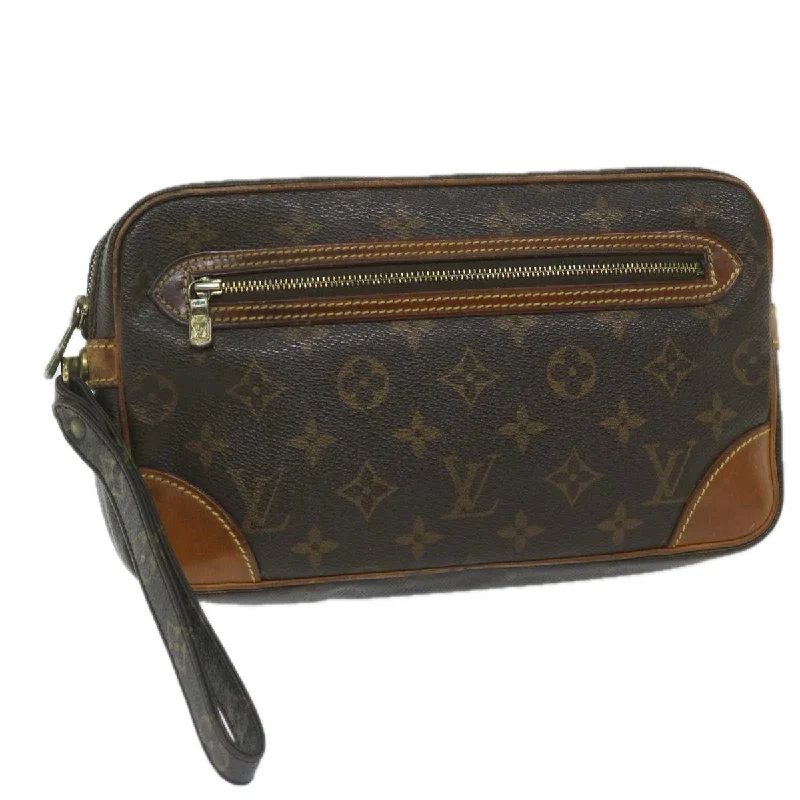 Luxury bags with chain strapsLOUIS VUITTON Monogram Marly Dragonne GM Clutch Bag M51825 LV Auth 59391