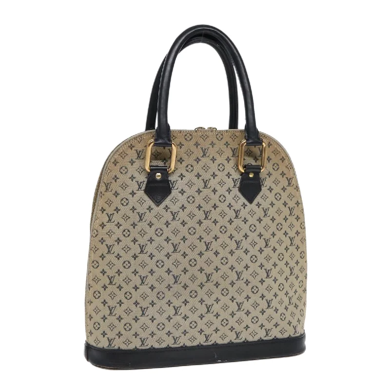 Eco-friendly tote bags for shoppingLOUIS VUITTON Monogram Mini Alma Haut Hand Bag Blue M92202 LV Auth 89330