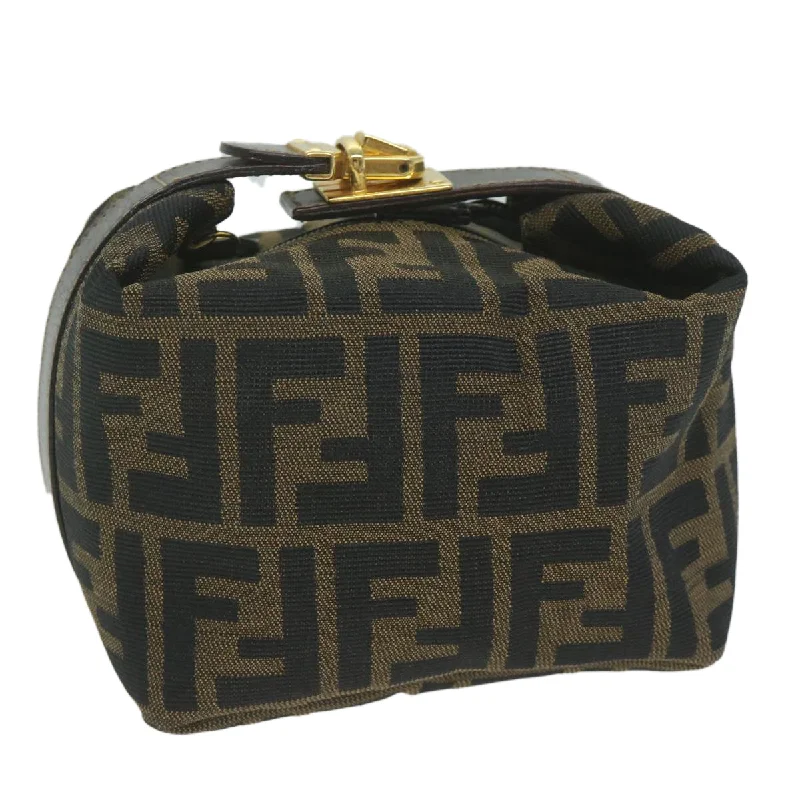 Customizable monogram bagsFENDI Zucca Canvas Hand Bag Black Brown  fm3015