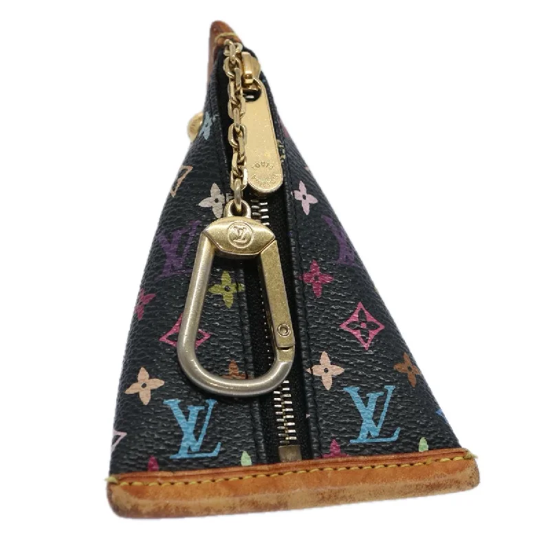 Top-rated backpack brandsLOUIS VUITTON Monogram Multicolor Berlingo Coin Purse Black M58029 Auth bs10998