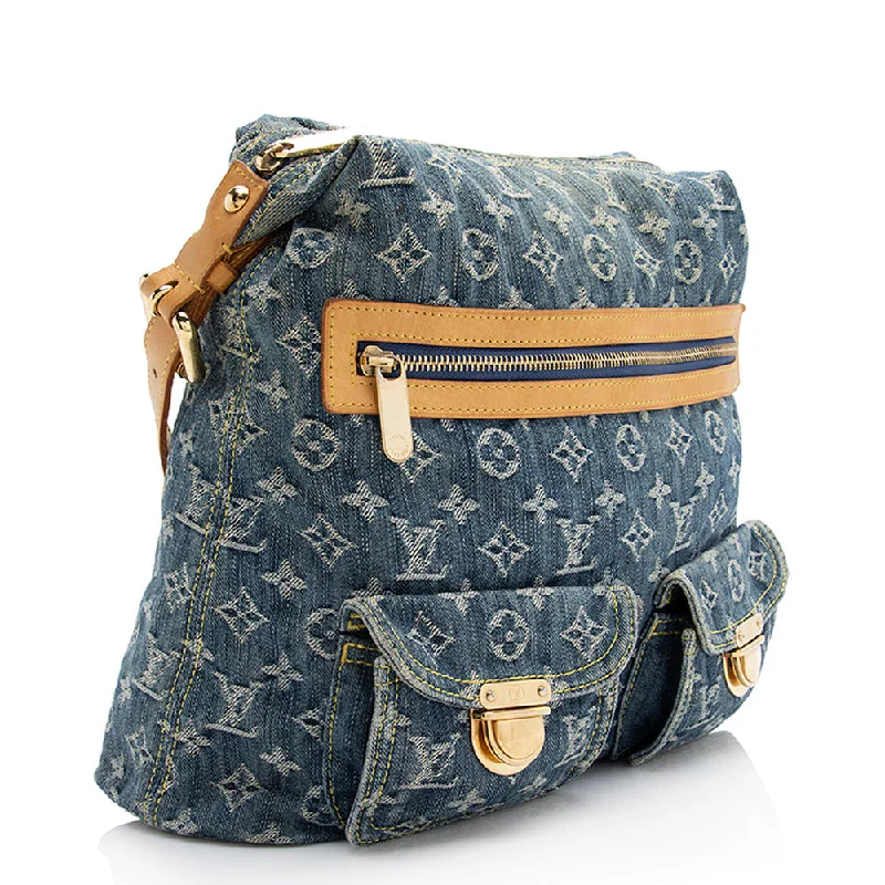 Affordable designer bag dupesLouis Vuitton Monogram Denim Baggy GM Shoulder Bag (21643)