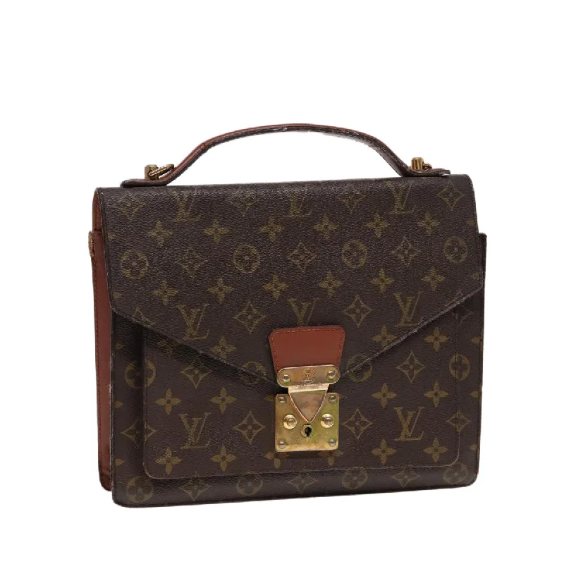 Minimalist leather handbagsLOUIS VUITTON Monogram Monceau 28 Hand Bag 2way M51185 LV Auth 86352