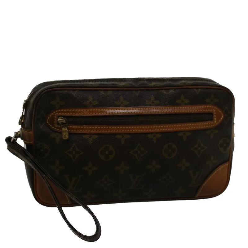 High-end designer bags for menLOUIS VUITTON Monogram Marly Dragonne GM Clutch Bag M51825 LV Auth bs9247