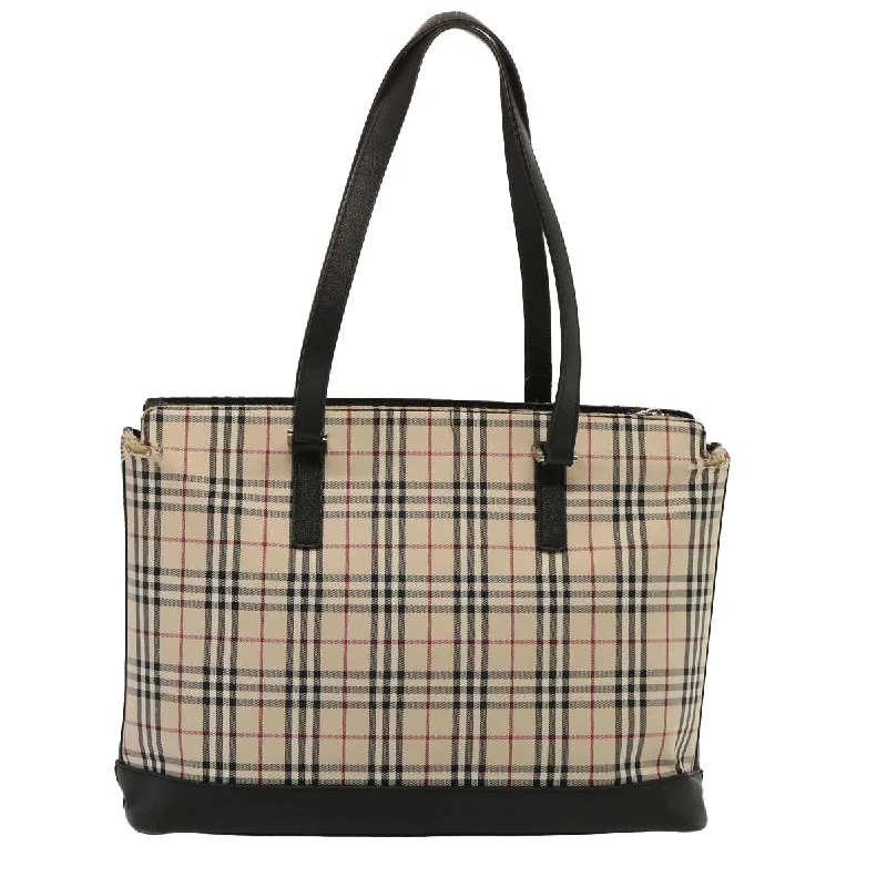 Customizable monogram bagsBURBERRY Nova Check Tote Bag Canvas Beige  73161