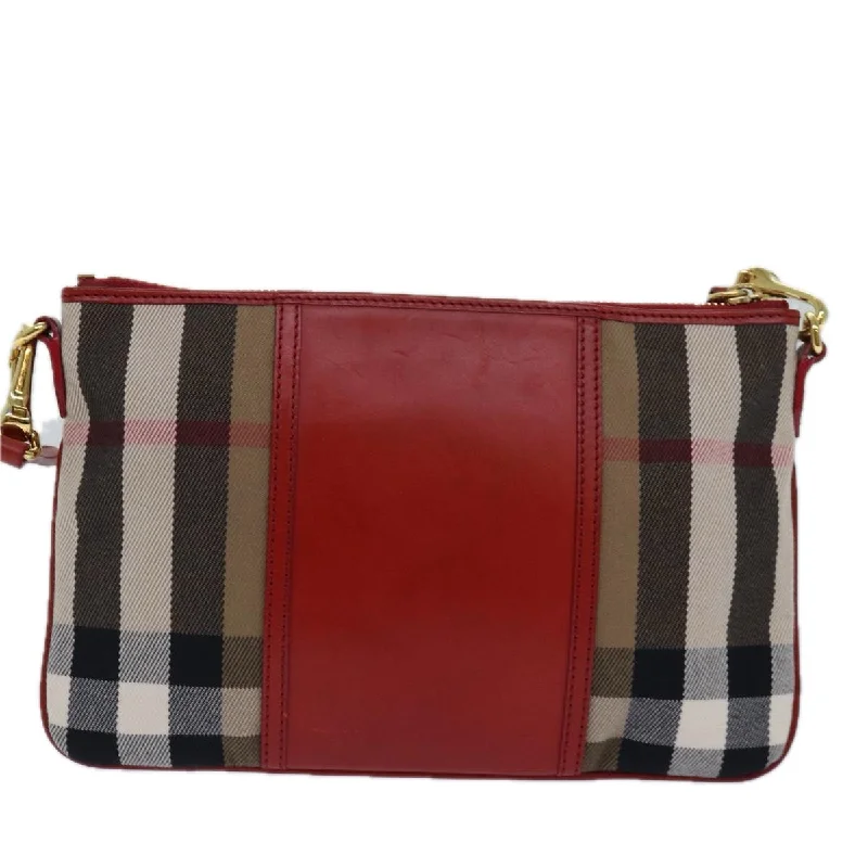 Affordable designer bag dupesBURBERRY Nova Check Shoulder Bag Canvas Leather Red Beige  77800