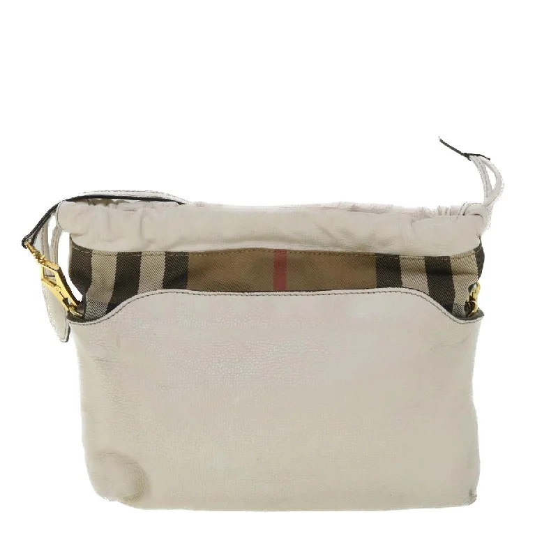 High-quality leather messenger bagsBURBERRY Nova Check Shoulder Bag Leather Beige  ar10452