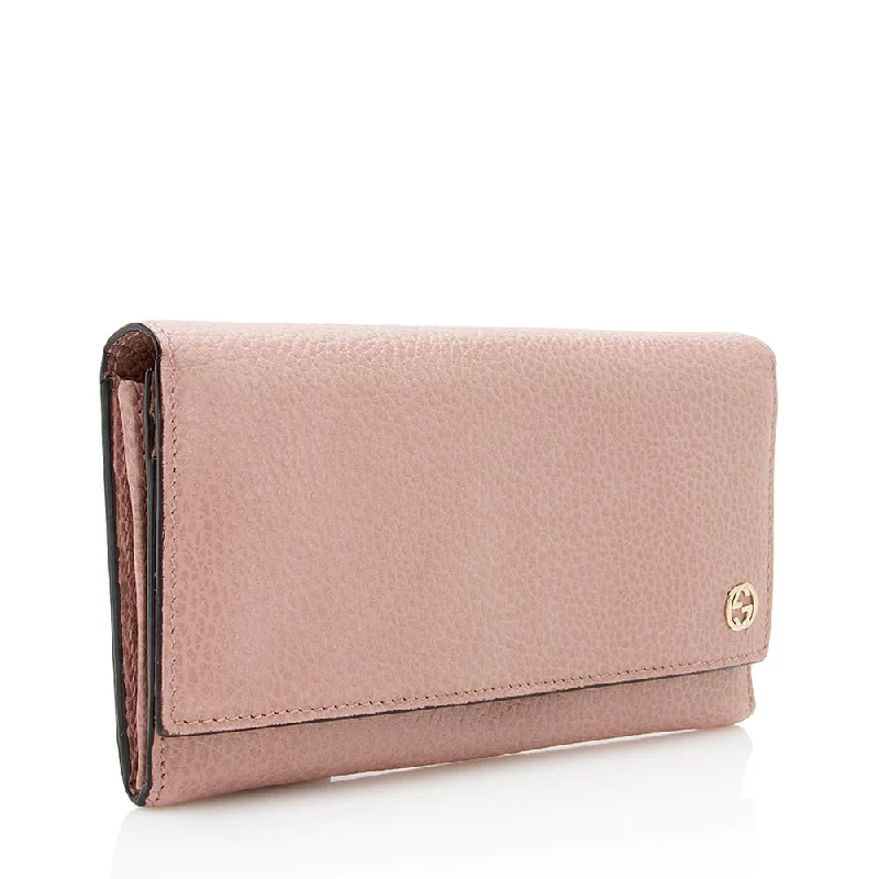 Luxury bags with chain strapsGucci Leather Interlocking GG Long Wallet - FINAL SALE (SHF-18625)