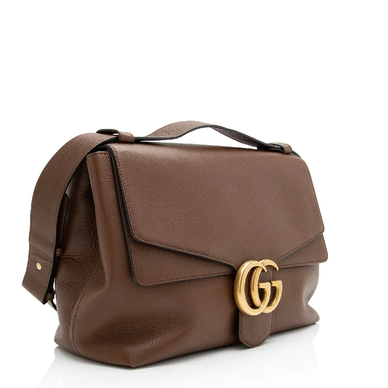 Crossbody bags for everyday useGucci Leather GG Marmont Large Shoulder Bag (23096)