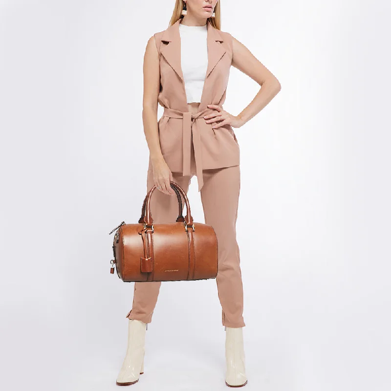 Best bags for photographersBURBERRY Tan Leather Medium Alchester Bowler Bag