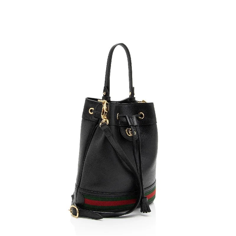 High-end designer bags for menGucci Leather Ophidia Small Bucket Bag (xMZSzx)