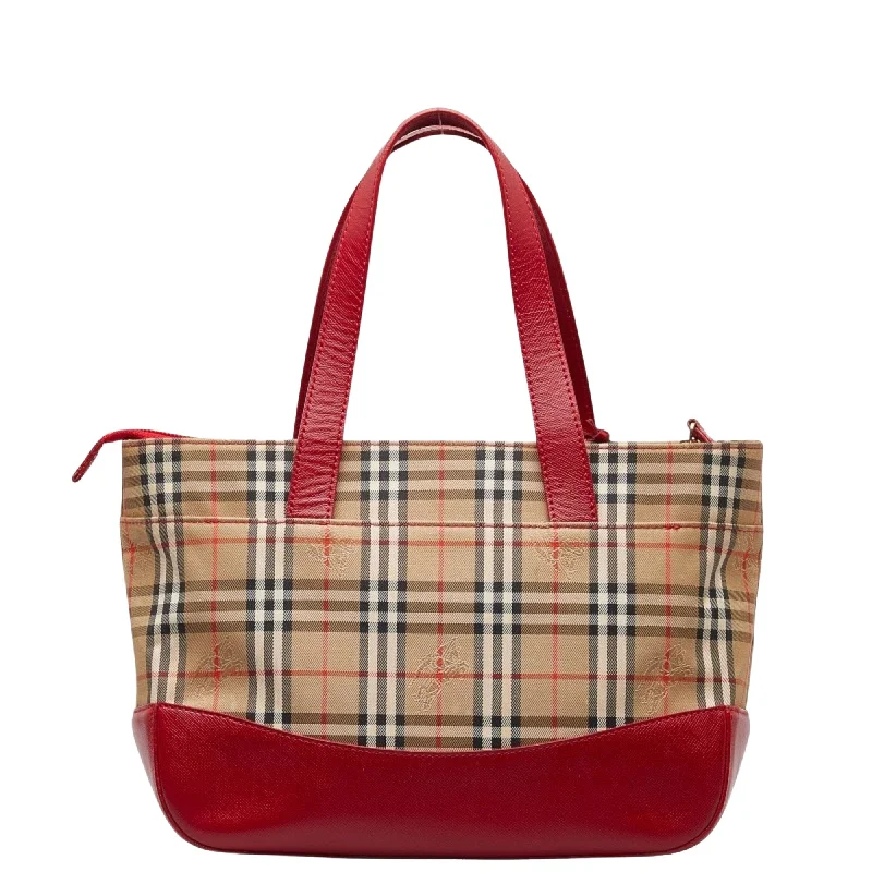 Affordable leather bagsBURBERRY Nova Check Tote