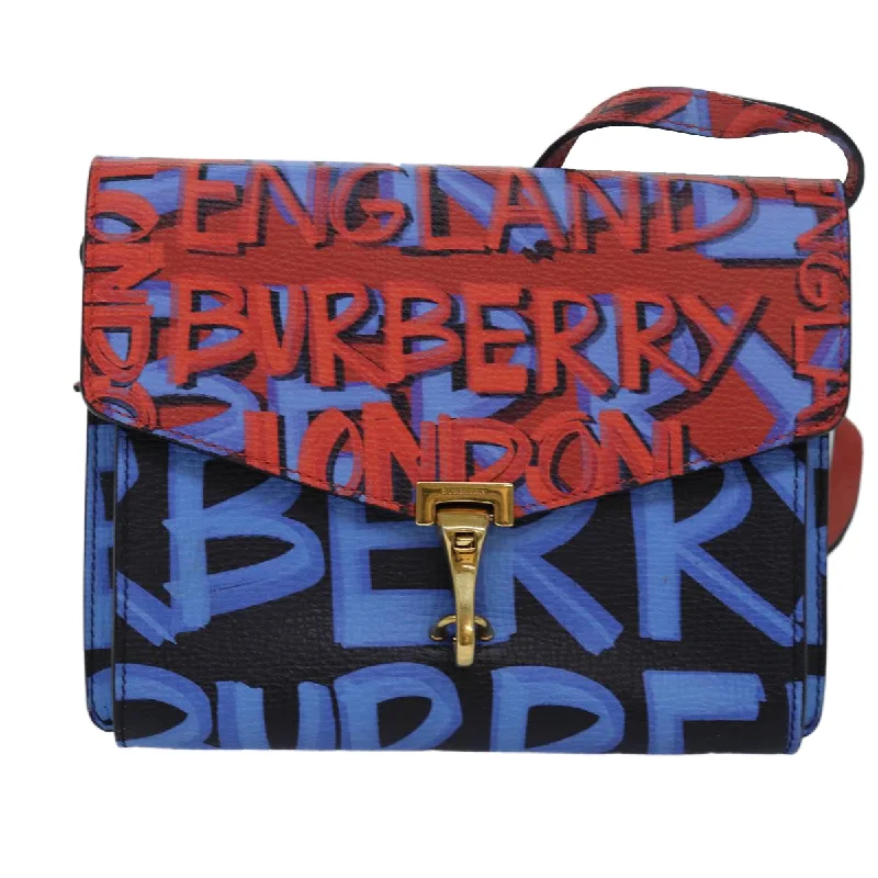 High-quality leather messenger bagsBURBERRY Shoulder Bag Graffiti Leather Red Blue  82250A