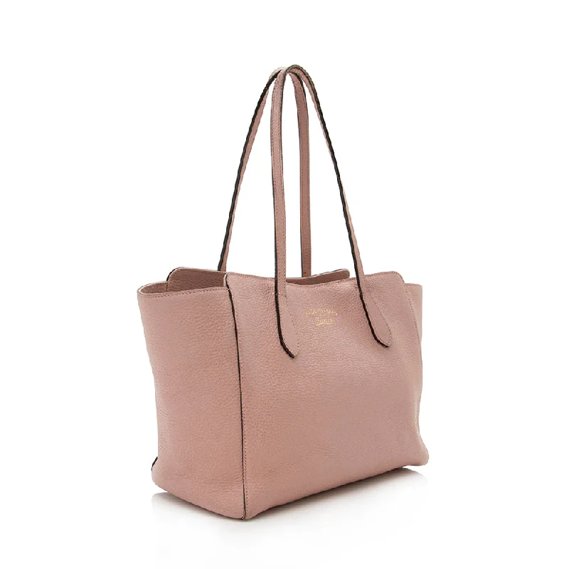 Vegan leather handbagsGucci Leather Swing Small Tote - FINAL SALE (16424)