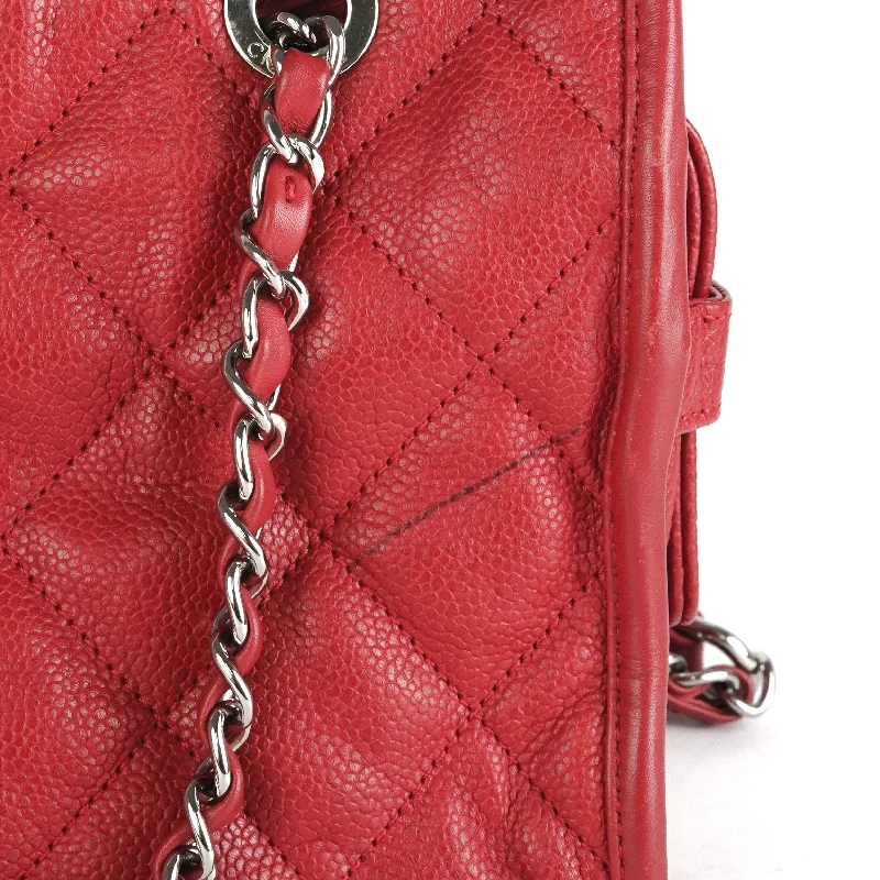 High-end designer bags for menChanel Shoulder Bag Caviar Red