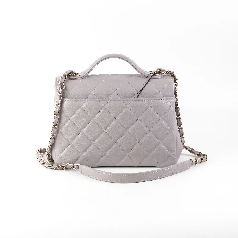 High-end designer bags for menChanel Small Affinity Caviar Grey Microchip 2022