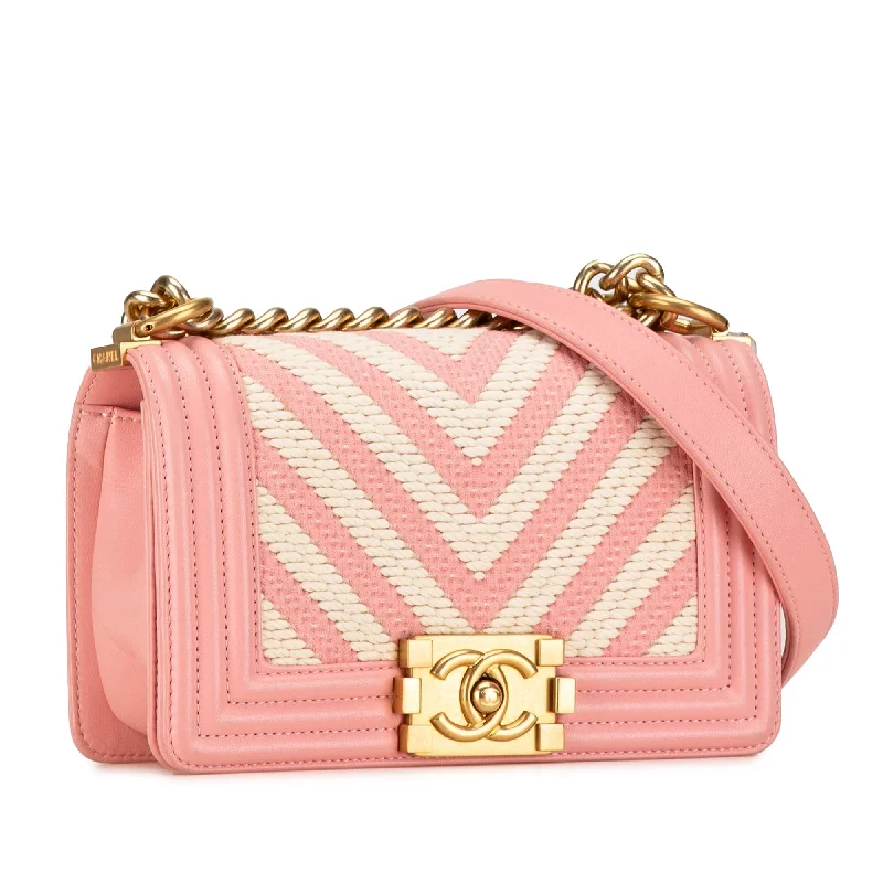 Best-selling designer bags 2025Chanel Small Braided Chevron Boy Flap (C7kagE)