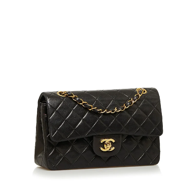 Designer bags with gold hardwareChanel Small Classic Lambskin Double Flap (4CPVGg)