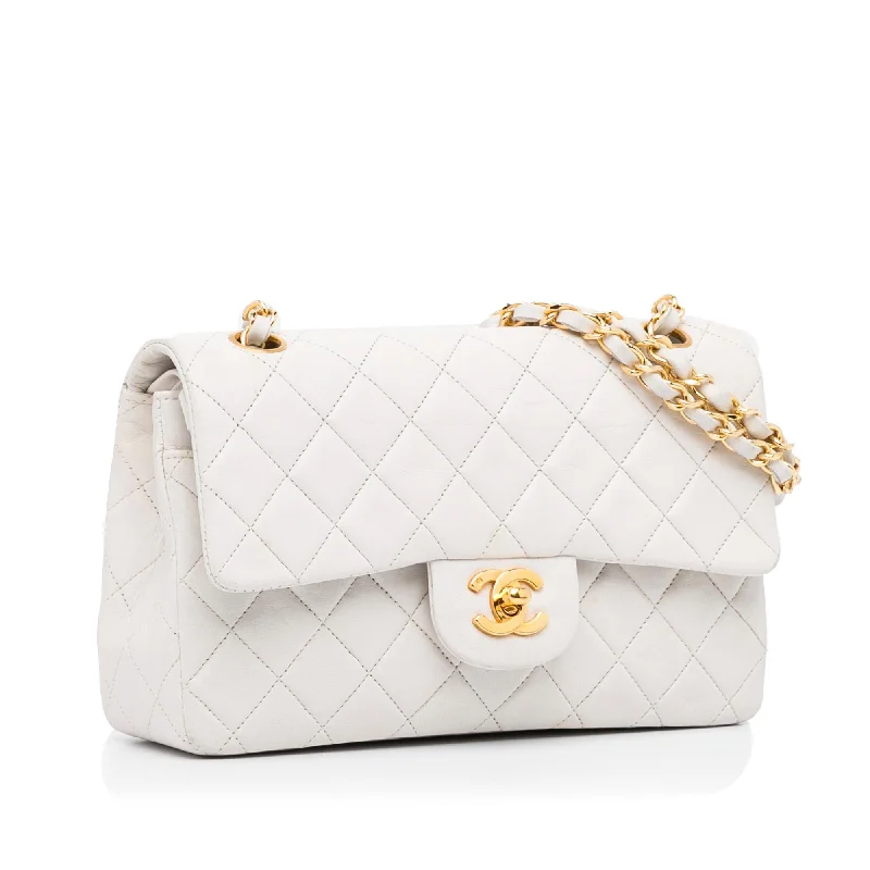 Designer bags with gold hardwareChanel Small Classic Lambskin Double Flap (EEst57)