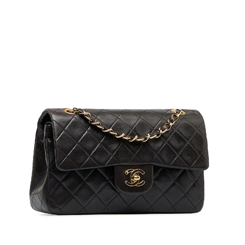 Designer bags with gold hardwareChanel Small Classic Lambskin Double Flap (XyrSNo)