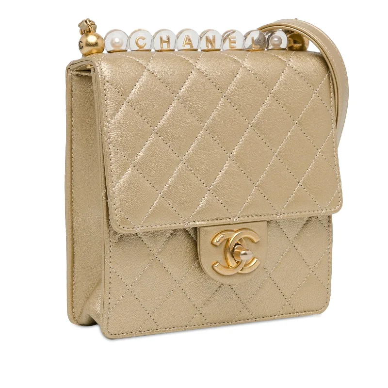 Luxury handbags 2025Chanel Small Lambskin Chic Pearls Flap (AarASt)