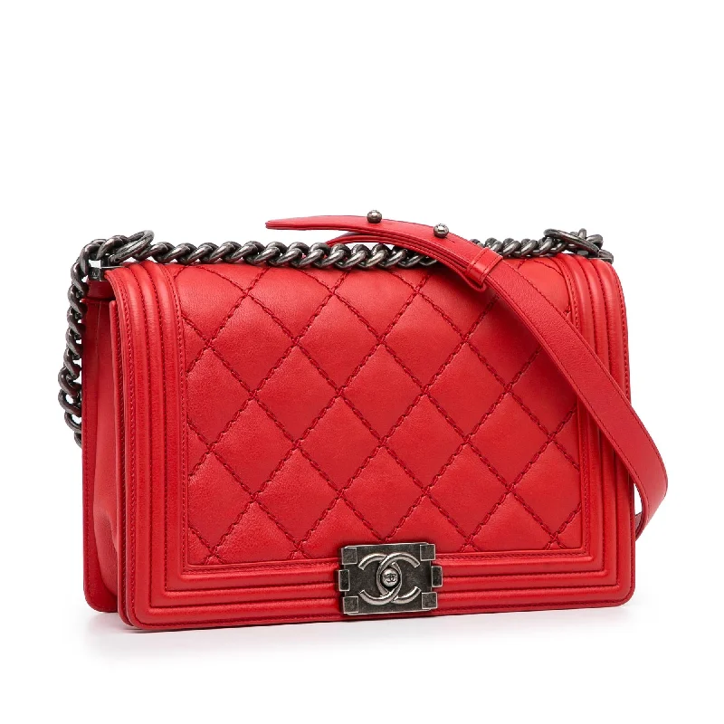 Best-selling designer bags 2025Chanel Small Lambskin Double Stitch Boy Flap (xZDUeB)