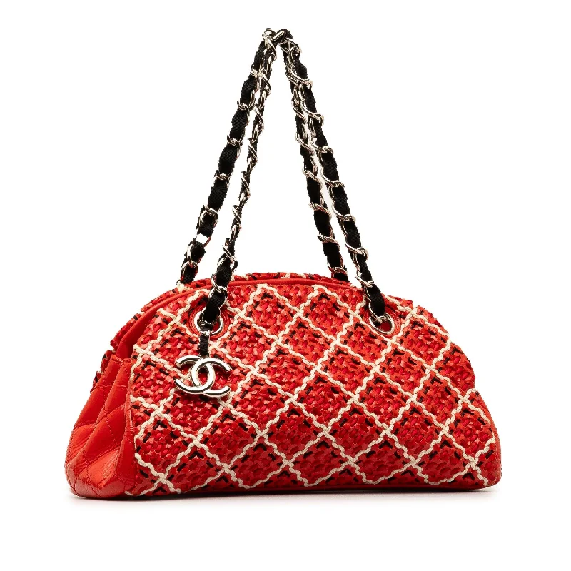 Customizable monogram bagsChanel Small Patent Stitch Just Mademoiselle Bowling Bag (khBnsf)